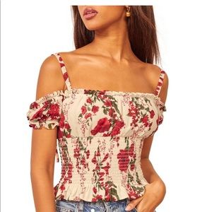 Reformation Ryeton Off Shoulder Top